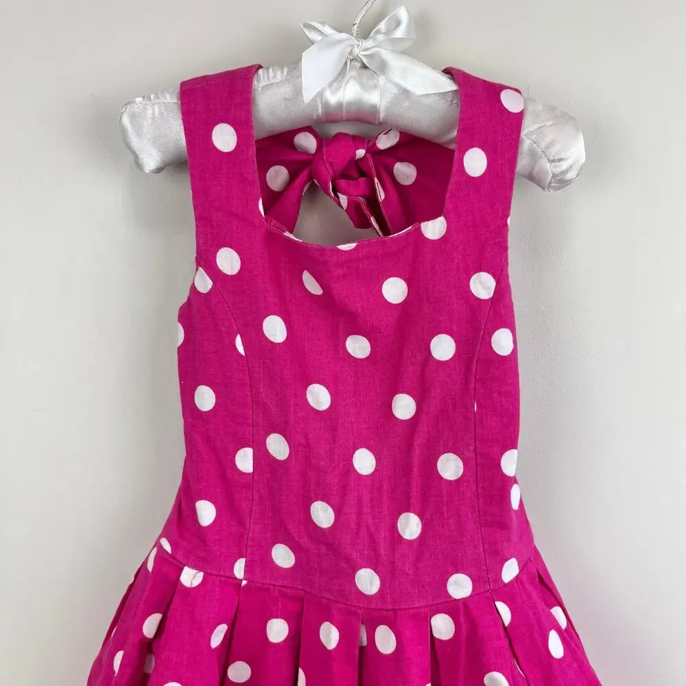 Vintage Amy Too! Pink Polka Dot Party Dress 4T